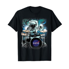 NASA Space Drum Playing Astronaut T-Shirt