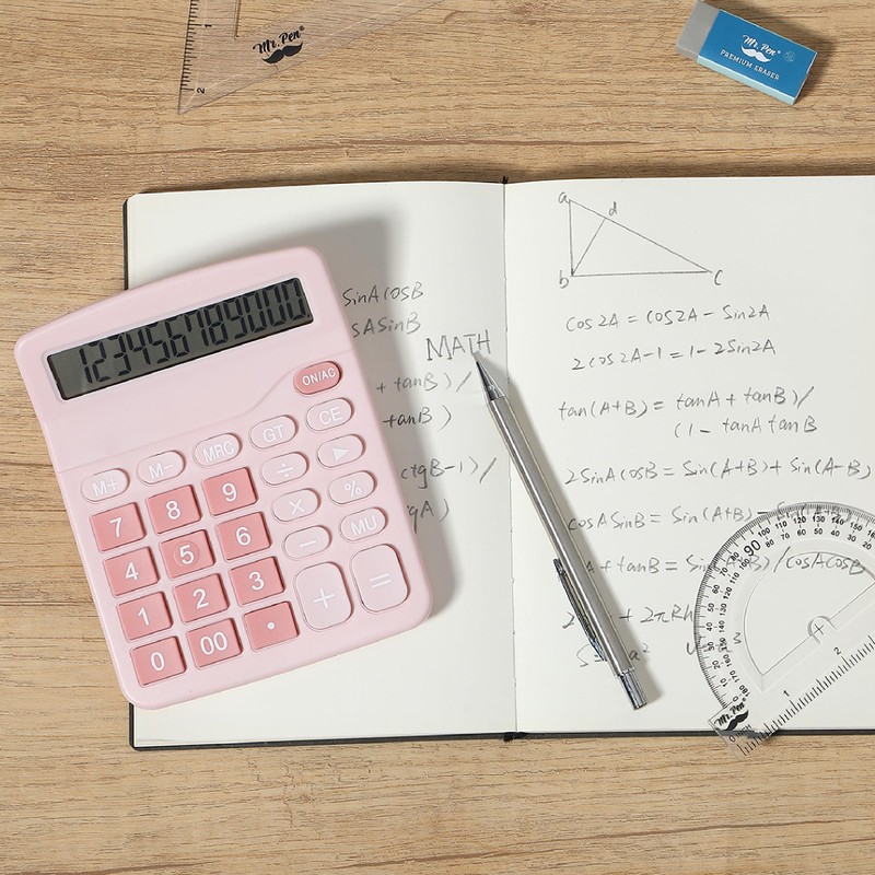 Mr. Pen Pink Large Display Desktop Calculator