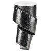 Metallic Wired Edge Ribbon - 10 Yards (Pewter, 2.5 Inch)