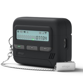 elago Pager Case for AirPods Pro 3 Case Cover - Chain Strap Included, Shock Resistant, Full Protection, for Men, for Women (Black)