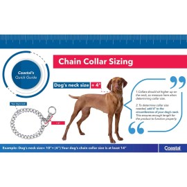 Herm Sprenger 22 Inch Chrome Plated Steel Dog Chain Collar For Training