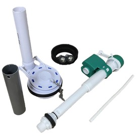 Glacier Bay Flush Valve & Fill Valve Toilet Repair Kit for 3 inch, Two Piece Toilets Includes Overflow Extension Tube
