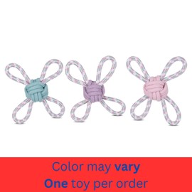 Bow Wow Woven Rope Dog Toys – Durable Chew & Tug Toys for Medium & Large Dogs – Gentle on Teeth – Assorted Shapes & Weaves – Dental Flossing Action – Heavy Duty Interactive Play