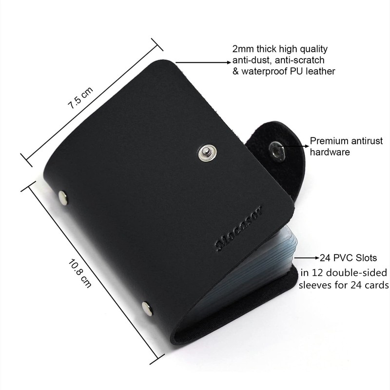 Mocasor Soft Leather Credit Card Holder for Men & Women