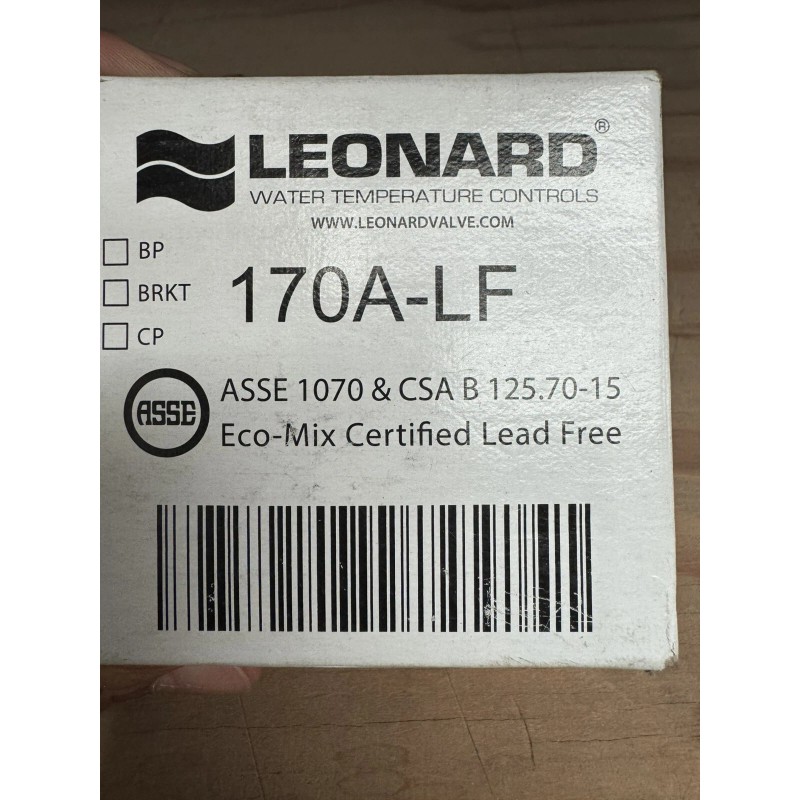 LEONARD 170A-LF 3/8” COMPRESSION THERMOSTATIC MIXING VALVE…NEW