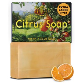 O Naturals Citrus Men's Soap Bar - Exfoliating, All Natural, Unisex, 7.76 oz