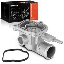 A-Premium Engine Coolant Thermostat Housing Assembly with Sensor Compatible with Dodge Sprinter 2500 3500 & Freightliner Sprinter 2500 3500, 2003-2006, 2.7L