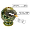 Dragon Ashtray with Lid – Jade Green Gold Zinc Alloy