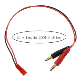 ZZHXSM JST Male to 4mm Banana Plug Battery RC Balanced Charging Cable Connector Adaptor Lead Cable (30CM/20AWG)
