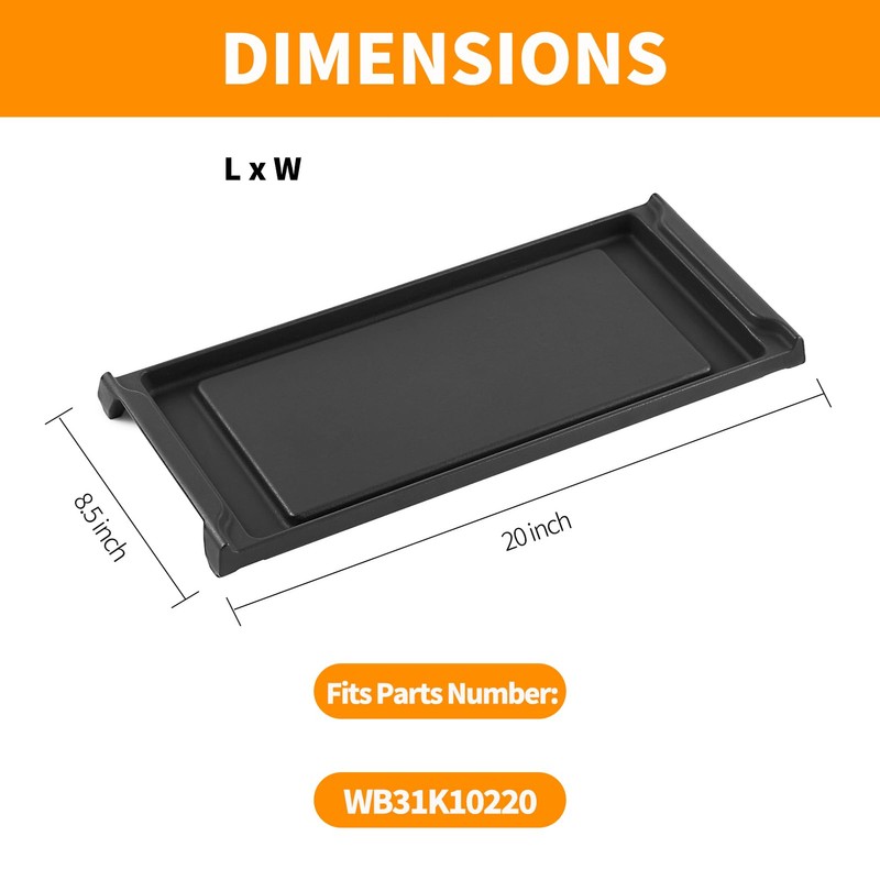 Upgraded WB31K10220 Griddle Replacement for GE Stove Parts 20" X