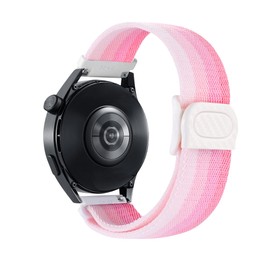 SQHYWJ-Nylon Watch Strap 20mm 22mm Lightweight Breathable Quick Release Elastic Watch Band（gradient pink 20mm