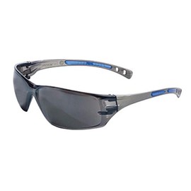 Radnor Cobalt Classic Series Safety Glasses With Charcoal Frame, Gray Lens And Adjustable Temples