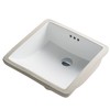 KRAUS Elavo 17-inch Square Undermount White Porcelain Ceramic Bathroom Sink