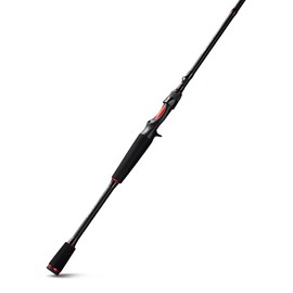 Piscifun Torrent Baitcaster Rod, Portable 2 Piece Casting Rod, Durable Lightweight Sensitive Baitcasting Fishing Rod (6'6" MH-F)