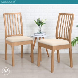 Granbest Stylish Waterproof Dining Room Chair Seat Covers Set of 4, High Stretch Dining Room Chair Seat Cushion Protective Covers Washable Seat Protector for Banquet, Kitchen, Party, Hotel (Set of 4,