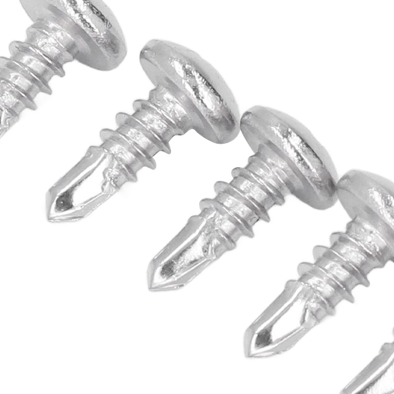 200PCS Self Drilling Screws 304 Stainless Steel Round Head Drill