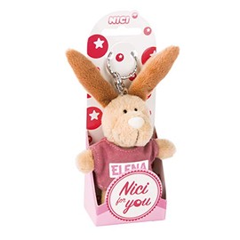 NICI Elena 44613 Keyring Rabbit with T-Shirt 10 cm