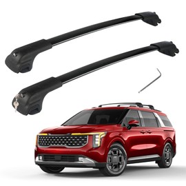 Lockable Roof Rack Cross Bars Compatible with KIA Carnival and Carnival Hybrid 2022-2026(with Raised Side Rails), 260lbs Adjustable Aluminum Heavy Duty Crossbars for Rooftop Cargo Luggage