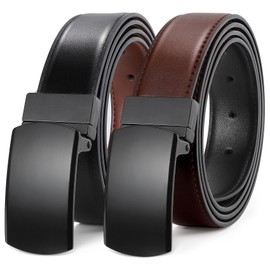 JASGOOD Men's Belt Leather Reversible Belt for Men 1.3" Mens Dress Belt For Presents Casual Golf Dress Pants Shirts