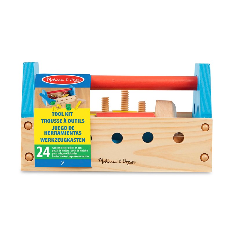Melissa & Doug Take-Along Tool Kit Wooden Construction Toy (24