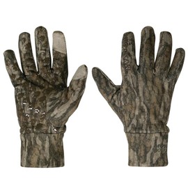 Mossy Oak Camo Hunting Gloves -Cold Weather Fleece Hunting Gloves for Men - Stretch Material with Textured Palm Grip