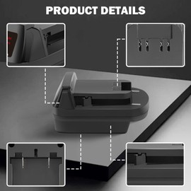 Laimiao Battery Adapter for Milwaukee 18V Cordless Tools,MAN20ML Adapter for Craftsman V20 (NOT Old 20v) Convert to for Milwaukee 18V Lithium Batteries(Adapter Only)