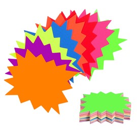 400 Pieces Starburst Signs Fluorescent Signs Starburst Signs for Retail Price Tags Signs Sale Tags Signs for Retail Garage Sale Sign Yard Sale Supplies for Sale Sign（3.5 ×2.8 Inch）