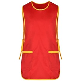 PALLTEX Ampato Cooking Apron Men Cooking Apron Women's Apron Women Apron Men for Cooking Crafts Painting Baking (Red/Yellow)