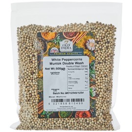 Old India White Peppercorns Muntok Double Wash 500g