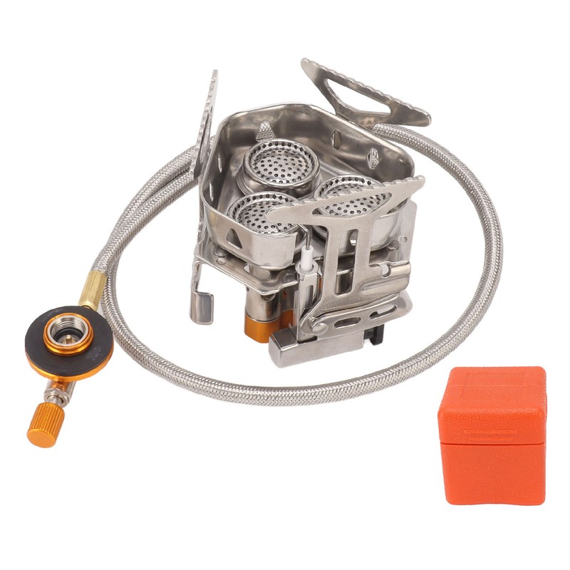 Camping Gas Stove Foldable Windproof Mini Camp Stove Cooker Electronic