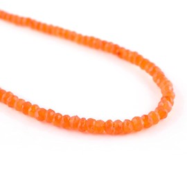InfinityGemsArt Natural Carnelian Beaded Choker Necklace Genuine Gemstone Adjustable Clasp Closure Necklacemin 16 + 2 inches