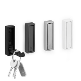 Sekonow 4 Pack Folding Wall Hooks, Zinc Alloy Foldable Magnet Heavy Duty Easy Mount Hooks for Hanging Coats Purse Bags Scarves Keys Towels Hats (Rectangle)