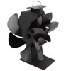 6 Blade Stove Eco Fan Black High Temperature Resistant Self