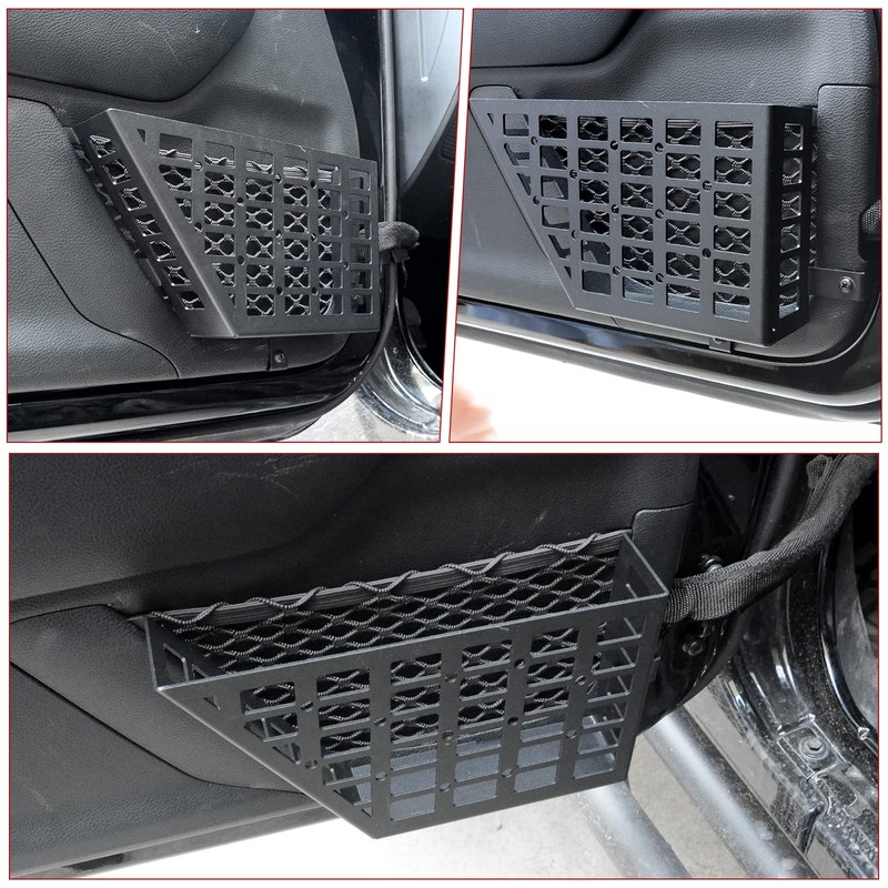 Z8 Stainless Steel Metal Front Door Storage Pockets, Door Side