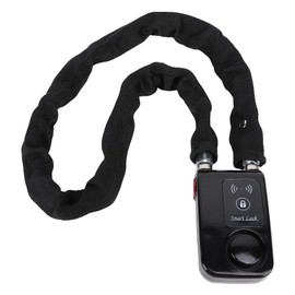 Zunate Bluetooth Smart Bike Chain Lock - Anti-Theft Electric Scooter Lock with App Control & Vibration Warning for Outdoor Use (Black)