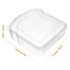 Alipis Sets Safe Sandwich Boxes Large Plastic Containers for Lunch Sealable Lid Compact Space-saving Design Pcs