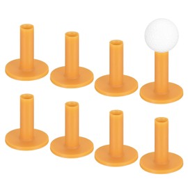 TIXIPEM 2.36IN Rubber Golf Tees [8PCS] - Flexible Stable Ball Holder Use for Home & Outdoor & Indoor Tall Training Driving Range - [Yellow] Hitting Mats