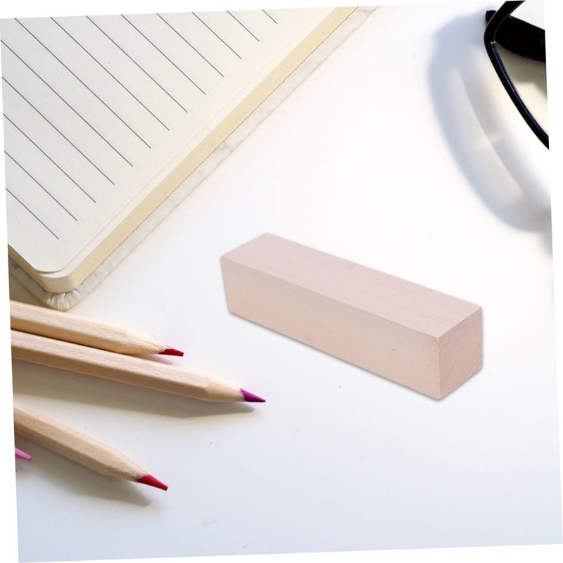 jojofuny 10pcs Natural Basswood Craft Blocks for DIY Projects Smooth