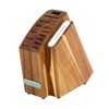 Farberware Edgekeeper Triple Riveted Slim Acacia Knife Block Set with