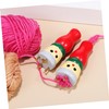 Sosoport 4Pcs Wooden Knitting Doll DIY Knitting Crafts with Accessories