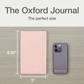 Oxford Journal, Lined Writing Notebook, Writer's Journal, Classic Notebook for School or Office, 192 Pages of Lined Ivory Paper, 5" x 8.25", Blush Softcover (1014645)