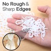 Yuhman 120 Pack Curtain Hooks Plastic White – 2.8cm x
