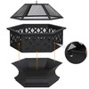 Yaheetech Fire Pit Fire Pits for Outside 24in Hex Shaped