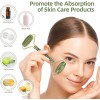 Rodillo De Masaje Facial De Jade Gua Sha Rejuvenece Kit