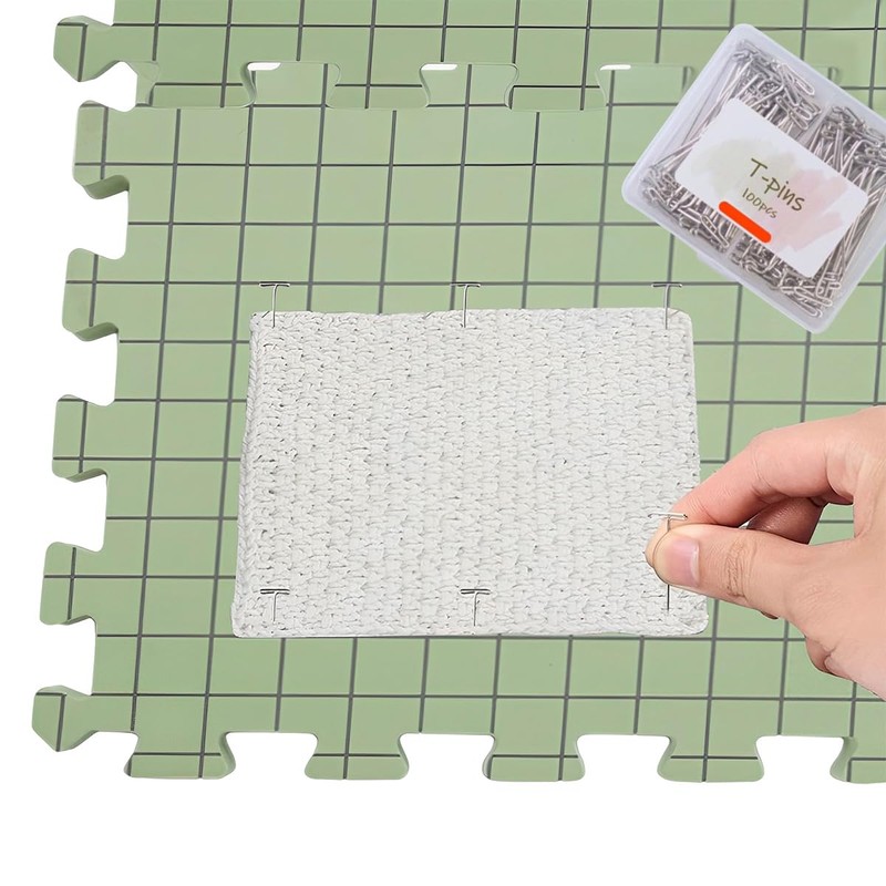 Foribyw 4Pcs Extra Thick Blocking Mats for Knitting and Crochet