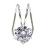 Super Cubic Zirconia Half Ear Cuff Ear Clip White Gold