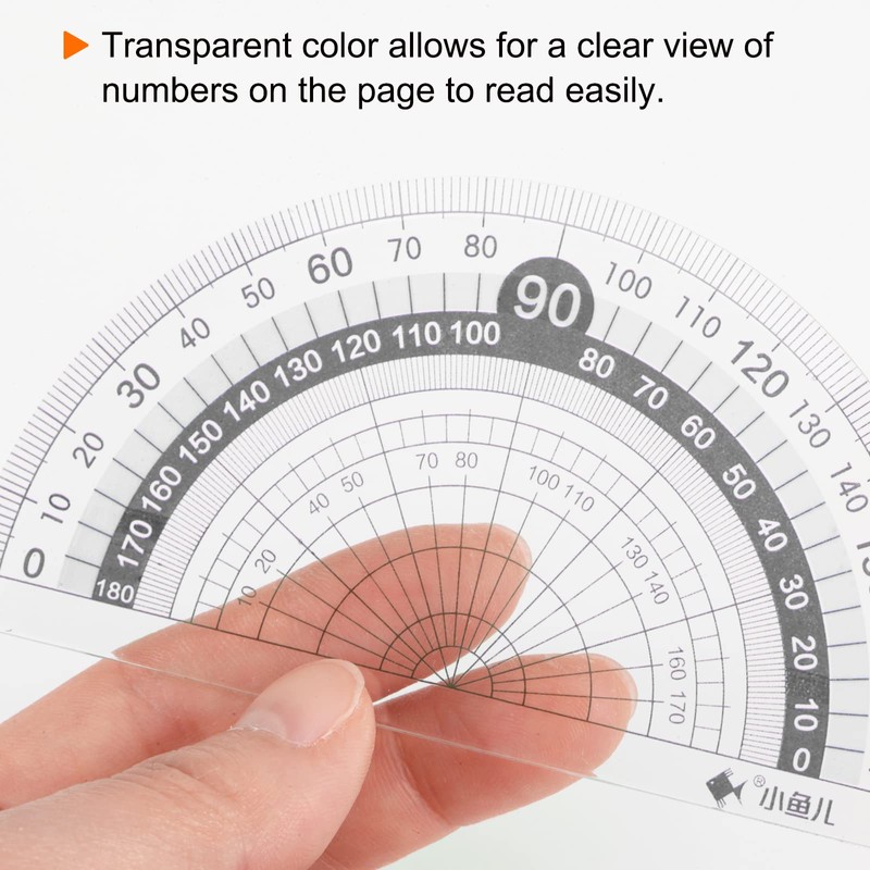 HARFINGTON 8piece Ruler Set 15cm Straight Ruler Protractor Triangle Measuring