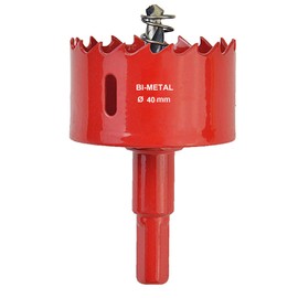 SagaSave 40mm M42 HSS Bi-Metal Hole Saw, Hole Opener Drill Bit with Positive Data Teeth for Metal, Wood, Iron, Aluminium, Drywall, Pipe, Plastic, Fiberboard