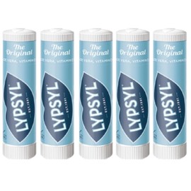 Lypsyl UnTinted Lip Balm Stick 10-Pack – SPF15 – 5x Original, 3x Strawberry & Pomegranate, 2x Cherry & Almond – Moisturizing Lip Care