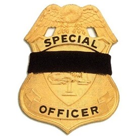 Black Elastic Badge Shield Mourning Band One Size Fits All 1" Size (10-Pack)